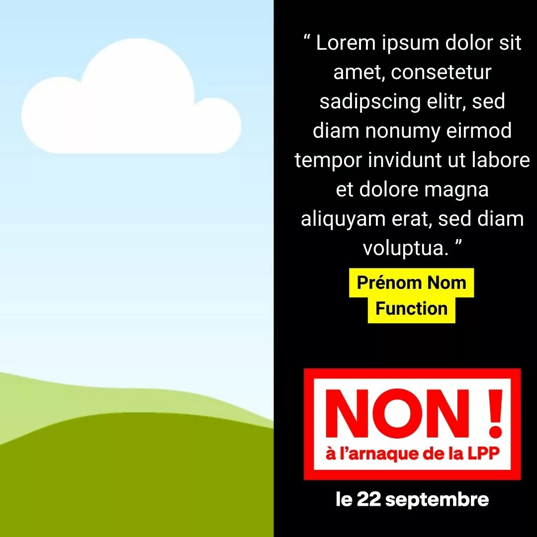 Exemple pour un témoignage (format carré)