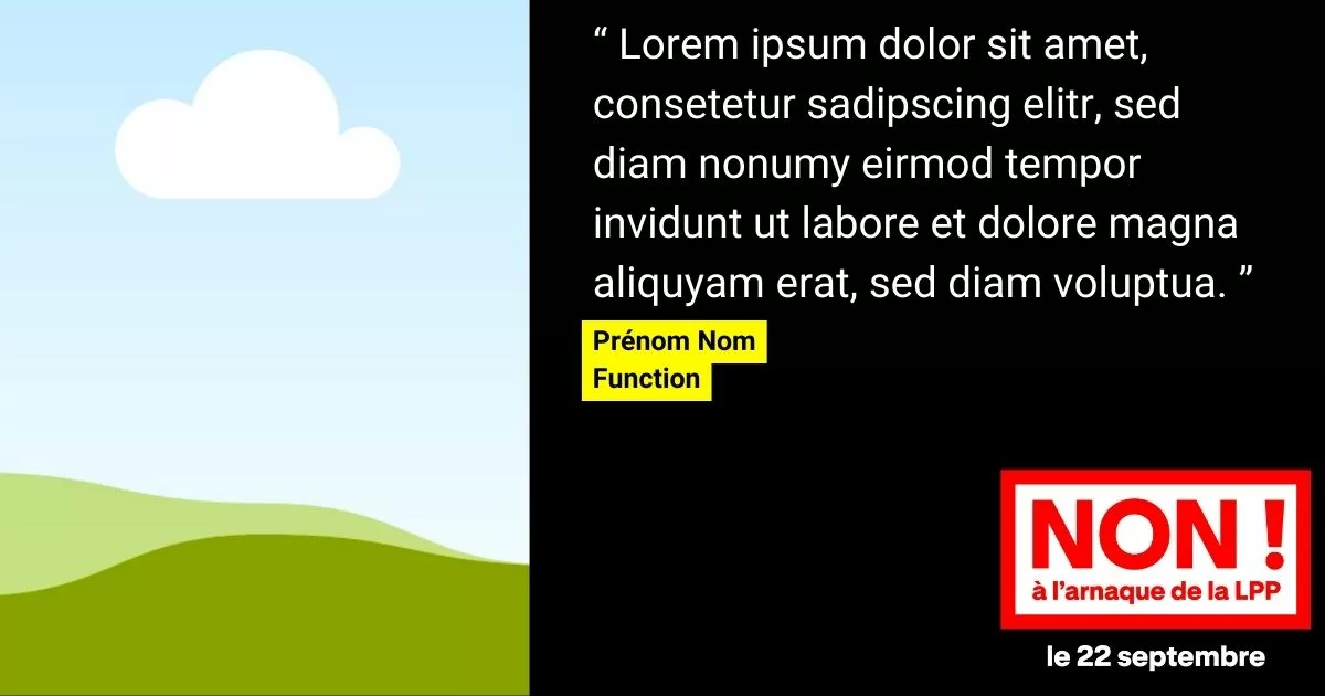 Exemple pour un témoignage