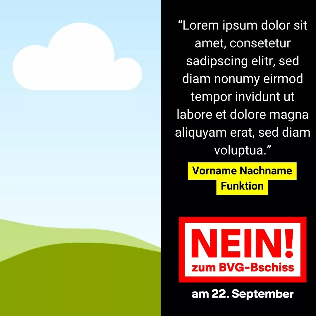 Beispielbild für ein quadratisches Testimonial